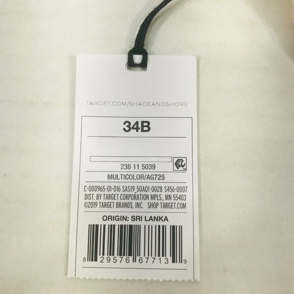 Shade And Shore Women's Sz 34B Underwire Halter Bikini Swim Top Floral Print New - Picture 4 of 11